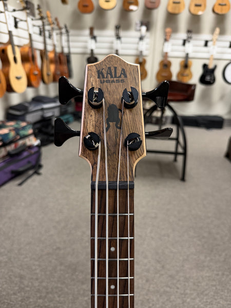 KALA Spalted Mango Acoustic-Electric U-Bass w/Case - UBASS-SP-MNG-FS