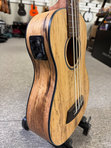 KALA Spalted Mango Acoustic-Electric U-Bass w/Case - UBASS-SP-MNG-FS