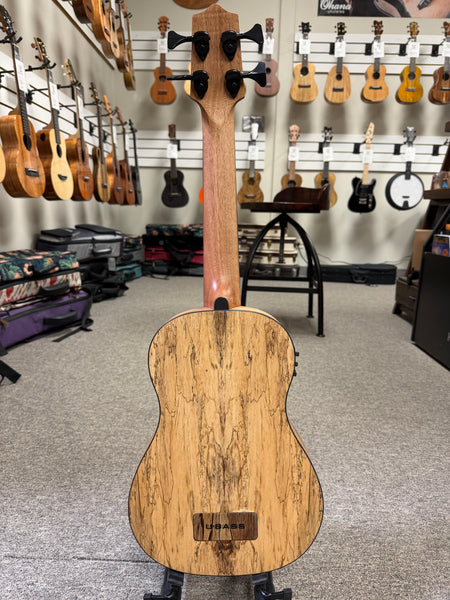 KALA Spalted Mango Acoustic-Electric U-Bass w/Case - UBASS-SP-MNG-FS