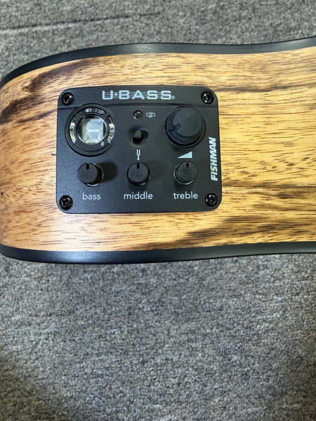 KALA Spalted Mango Acoustic-Electric U-Bass w/Case - UBASS-SP-MNG-FS