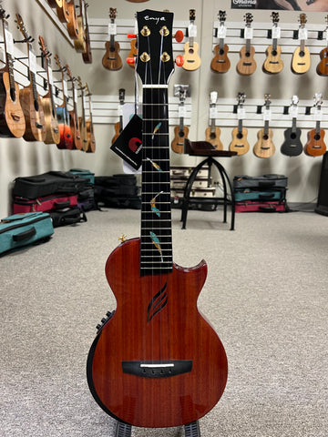 Enya EUT Feather Solid Mahogany Electric Tenor Ukulele w Enya EUT Feather Solid Mahogany Electric Tenor Ukulele w
