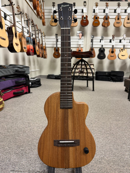 Pono TE Solid Acacia Electric Tenor Solid Body Ukulele w/Case