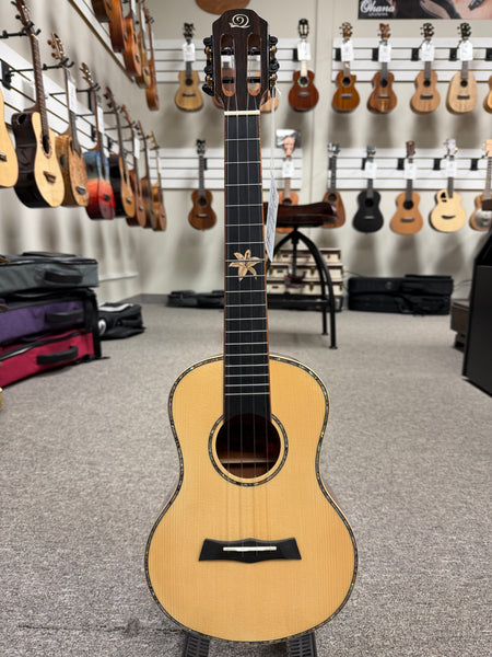 SNAIL BHC-5T Solid Spruce/Ebony Tenor Ukulele w/Case