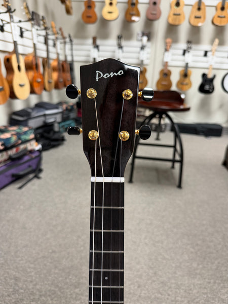 PONO MBD Solid Mahogany Deluxe Baritone Ukulele