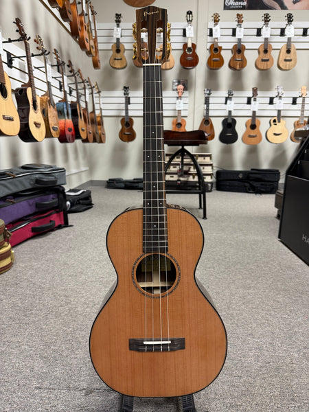 PONO ULN4-4 Nylon String Solid Cedar/Rosewood Large Body Baritone Ukulele w/Case