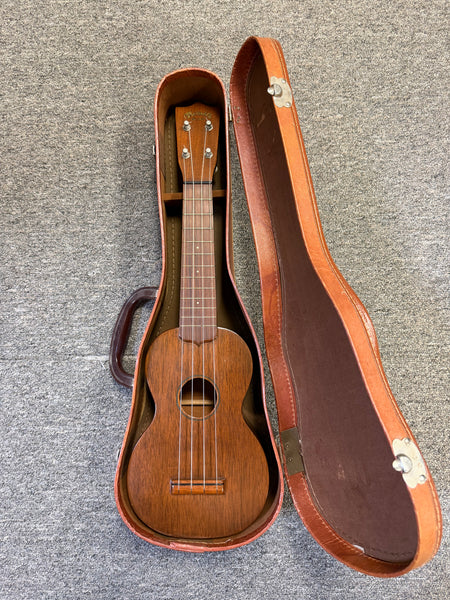Vintage 1960's Martin Solid Mahogany Soprano Ukulele w/Case - Pre Loved