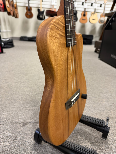 Pono BE Solid Acacia Electric Baritone Solid Body Ukulele w/Case