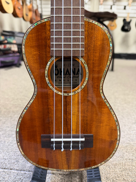 OHANA SK-270M Solid Acacia Super Soprano Ukulele - Soprano Long Neck