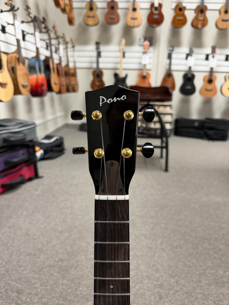 Pono TE-MDR Mango Deluxe Red Tenor Electric Solid Body Ukulele w/Case