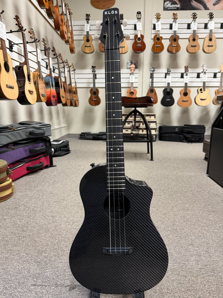 Klos Full Carbon Fiber Baritone Ukulele w/Case - Travel Uke