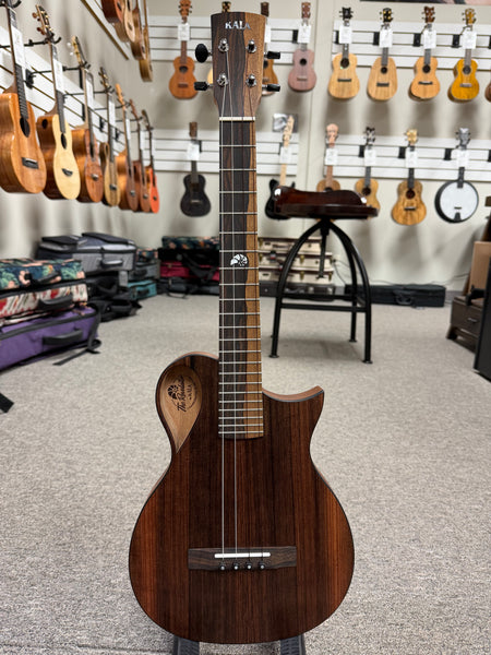 KALA Revelator Nautilus Sinker Redwood Electric Tenor Ukulele w/Case - Made In The U.S.A.