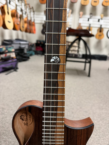 KALA Revelator Nautilus Sinker Redwood Electric Tenor Ukulele w/Case - Made In The U.S.A.