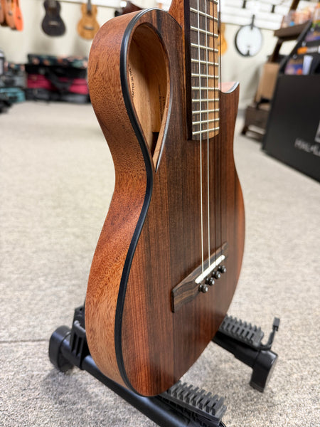 KALA Revelator Nautilus Sinker Redwood Electric Tenor Ukulele w/Case - Made In The U.S.A.