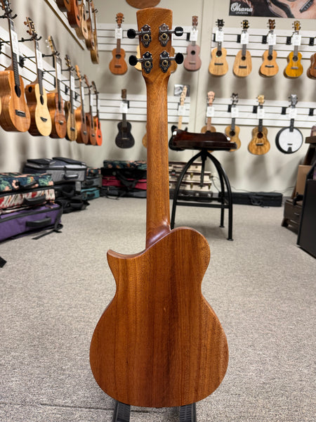 KALA Revelator Nautilus Sinker Redwood Electric Tenor Ukulele w/Case - Made In The U.S.A.