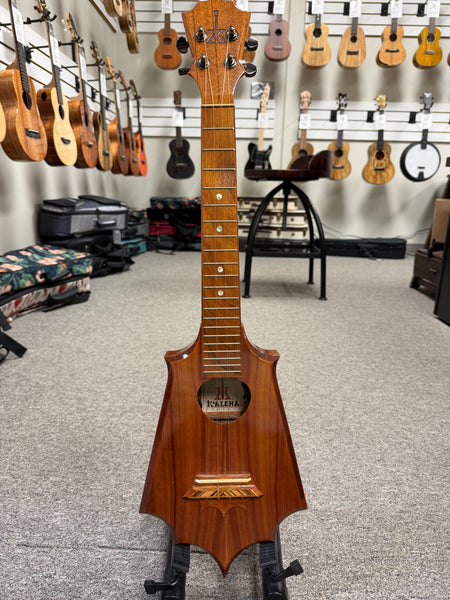 KoAloha Pops Made Custom Solid Koa Electric Sceptre Tenor Ukulele w/Case - Pre Loved