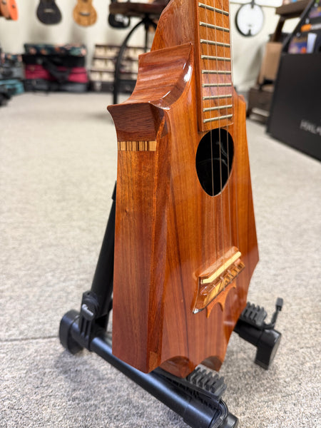 KoAloha Pops Made Custom Solid Koa Electric Sceptre Tenor Ukulele w/Case - Pre Loved