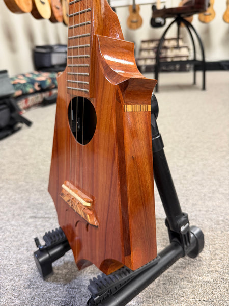 KoAloha Pops Made Custom Solid Koa Electric Sceptre Tenor Ukulele w/Case - Pre Loved