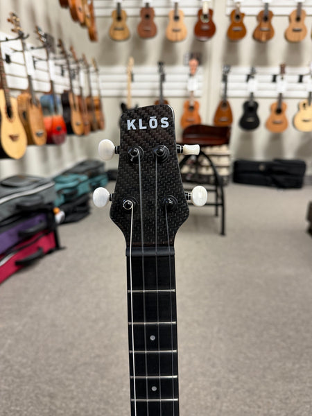 Klos Full Carbon Fiber Electric Baritone Ukulele w/Case - Travel Uke