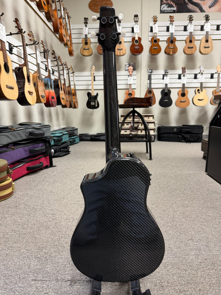 Klos Full Carbon Fiber Electric Baritone Ukulele w/Case - Travel Uke