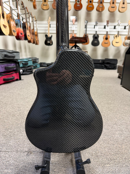 Klos Full Carbon Fiber Electric Baritone Ukulele w/Case - Travel Uke