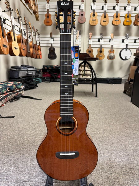 KALA KA-CT-SMH-TG Solid Mahogany Tenor Ukulele W/Case - Contour Series