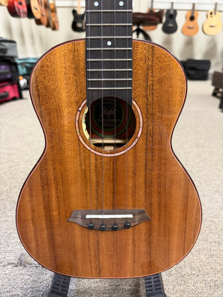 Flight Phantom Solid Acacia Electric Tenor Ukulele w/Case - Royal Series