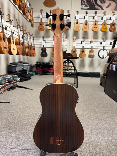 KALA EBY-FL Striped Ebony Fretless Acoustic-Electric U-Bass w/Case - UBASS