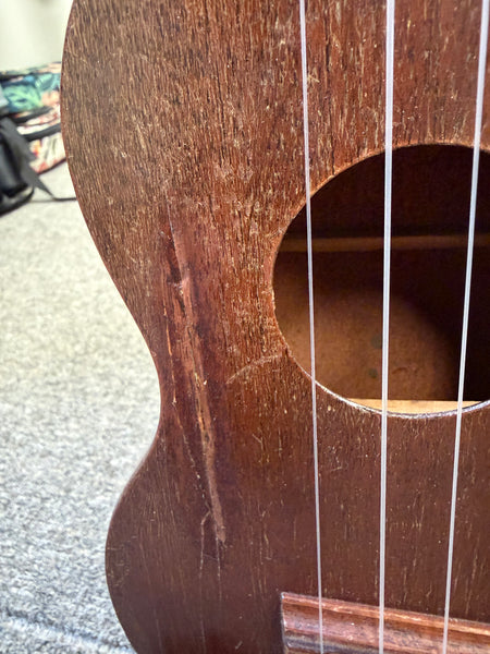 Vintage 1940's Favilla Solid Mahogany Soprano Ukulele - Pre-Loved