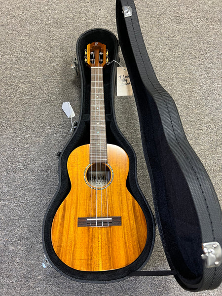 OHANA TK-450 Solid Koa Tenor Ukulele w/Hard Shell Case