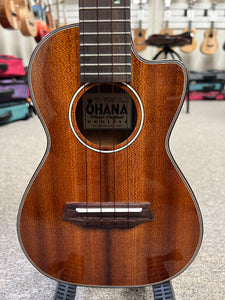 Ohana CK-35CGE-CL Cynthia Lin Solid Mahogany Electric Concert Ukulele w/Case