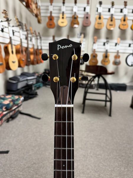 Pono TE-D Solid Acacia Deluxe Electric Tenor Solid Body Ukulele w/Case - Pre Loved