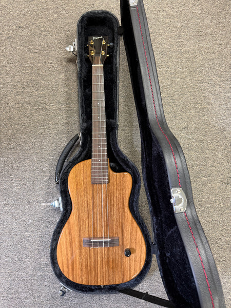Pono TE-D Solid Acacia Deluxe Electric Tenor Solid Body Ukulele w/Case - Pre Loved