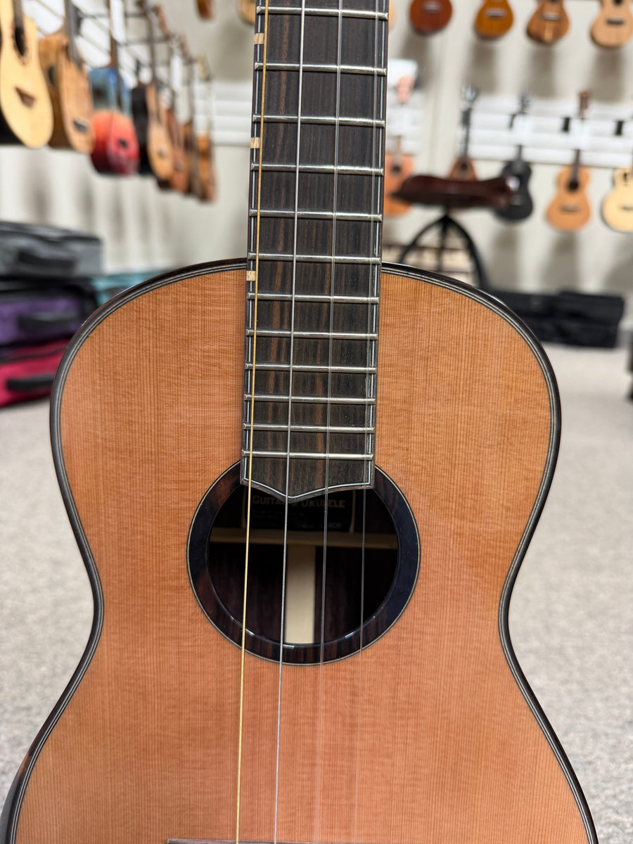 Oli L2-BCR Solid Cedar/Rosewood Baritone Ukulele w/Case - Aloha City Ukes
