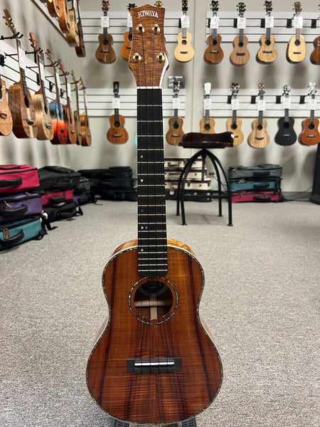 Kiwaya KPT-5K Solid 5A Curly Koa Tenor Ukulele w/Case