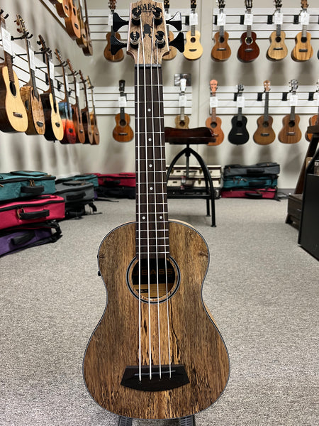 KALA Spalted Mango Acoustic-Electric U-Bass w/Case - UBASS-SP-MNG-FS