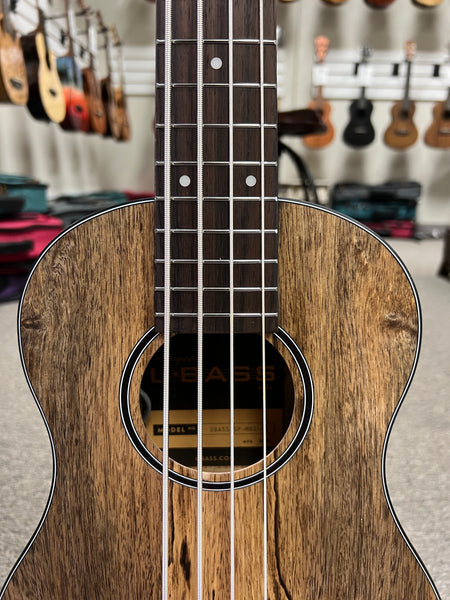 KALA Spalted Mango Acoustic-Electric U-Bass w/Case - UBASS-SP-MNG-FS