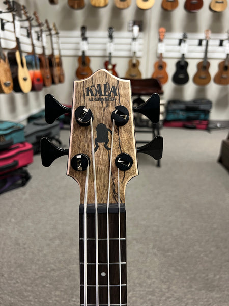 KALA Spalted Mango Acoustic-Electric U-Bass w/Case - UBASS-SP-MNG-FS