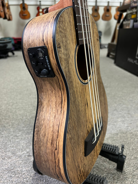KALA Spalted Mango Acoustic-Electric U-Bass w/Case - UBASS-SP-MNG-FS