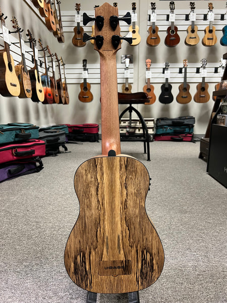 KALA Spalted Mango Acoustic-Electric U-Bass w/Case - UBASS-SP-MNG-FS