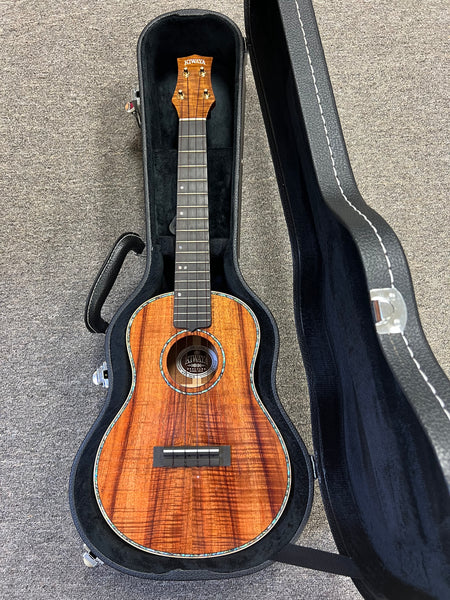 Kiwaya KPT-5K Solid 5A Curly Koa Tenor Ukulele w/Case