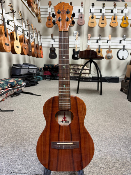 KoAloha KTMS-00 Slimline Solid Koa Electric Tenor Ukulele w/Case - Pre Loved