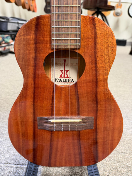 KoAloha KTMS-00 Slimline Solid Koa Electric Tenor Ukulele w/Case - Pre Loved