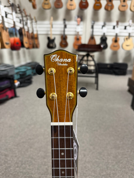 OHANA CK-270G Solid Acacia Concert Ukulele
