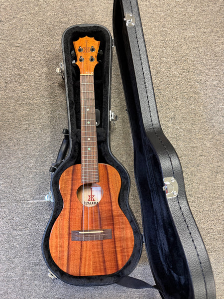 KoAloha KTMS-00 Slimline Solid Koa Electric Tenor Ukulele w/Case - Pre Loved