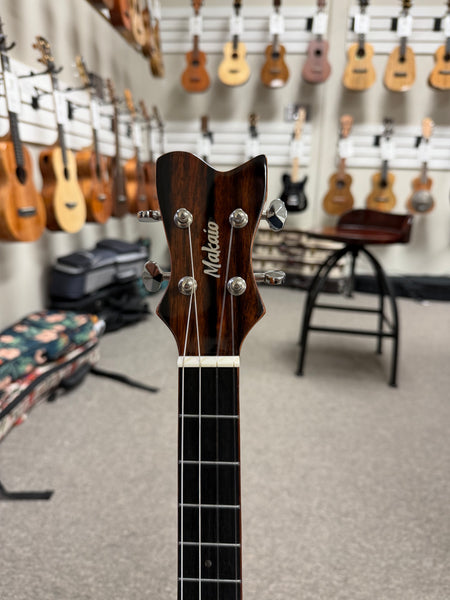 Makaio MKB-20E Solid Koa Electric Baritone Ukulele w/Case - Comfort Contour Armrest