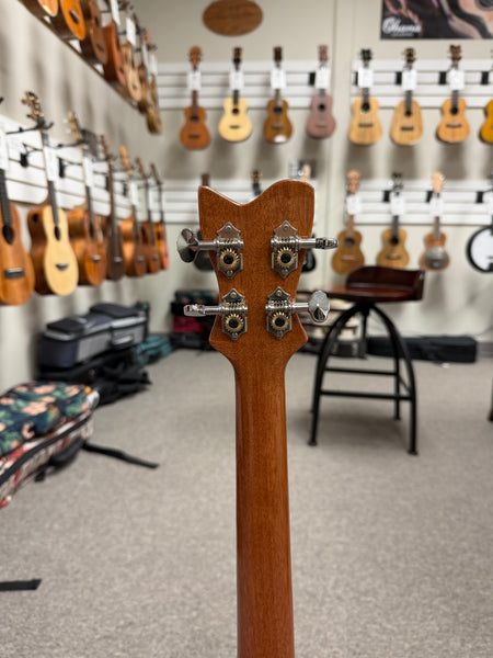 Makaio MKB-20E Solid Koa Electric Baritone Ukulele w/Case - Comfort Contour Armrest