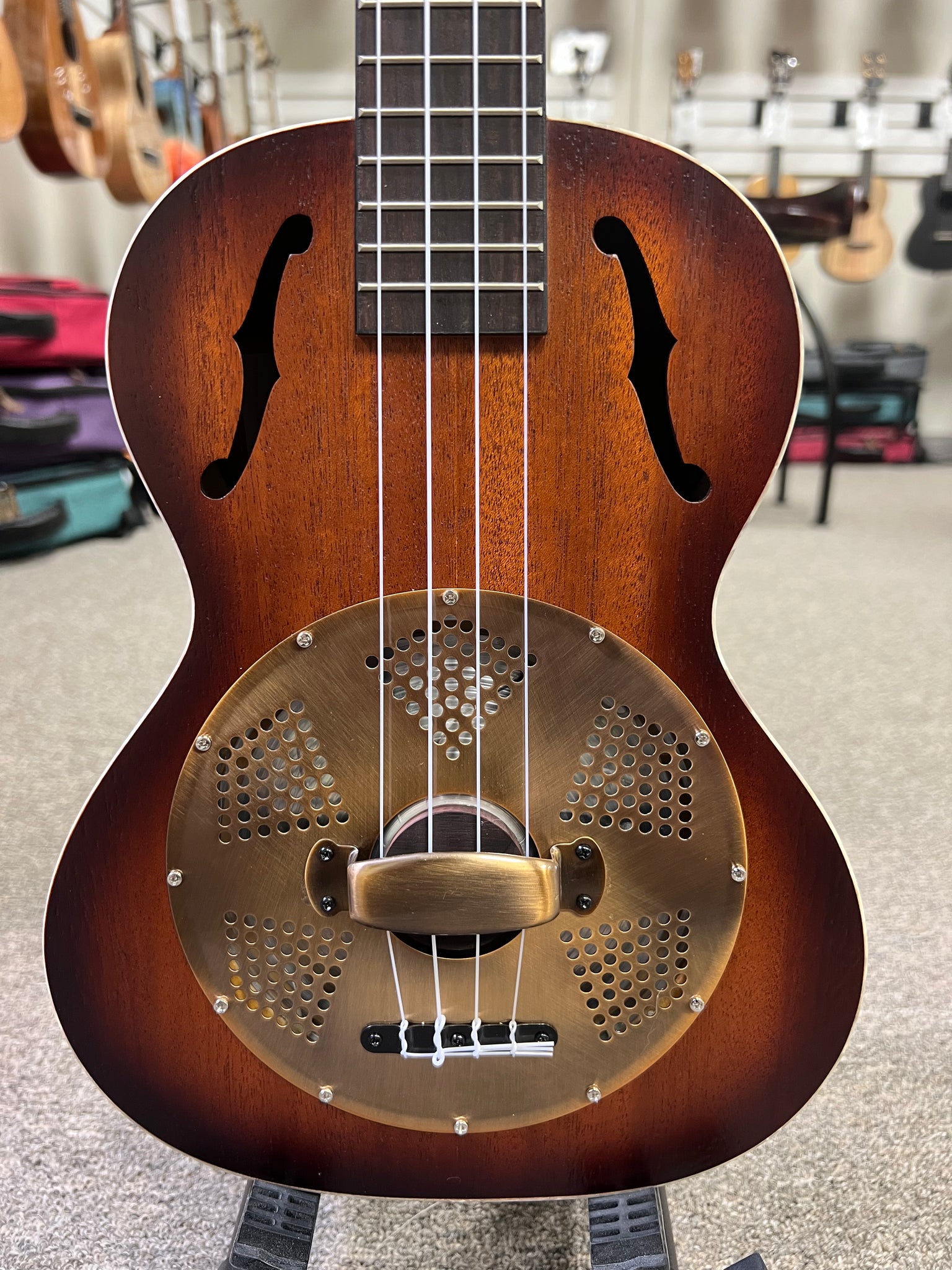 KALA KA-RES-BRS Resonator Tenor Ukulele - KA-RES-BRS - Brass Resonator Uke