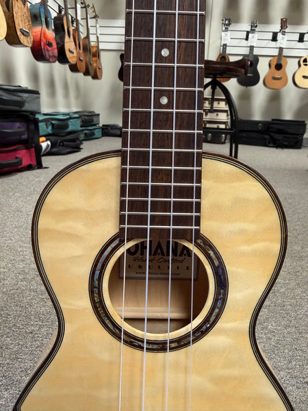 OHANA CK-150QEL Quilted Eucalyptus Concert Ukulele - B Stock