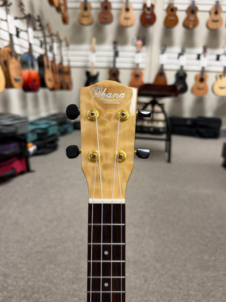 OHANA CK-150QEL Quilted Eucalyptus Concert Ukulele - B Stock