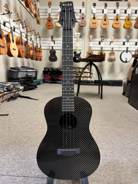 Klos Full Carbon Fiber Tenor Ukulele w/Case - Travel Uke